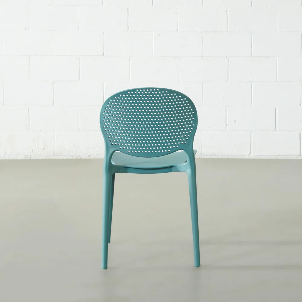 POLKA - Blue UV Resistant Plastic Dining Chair