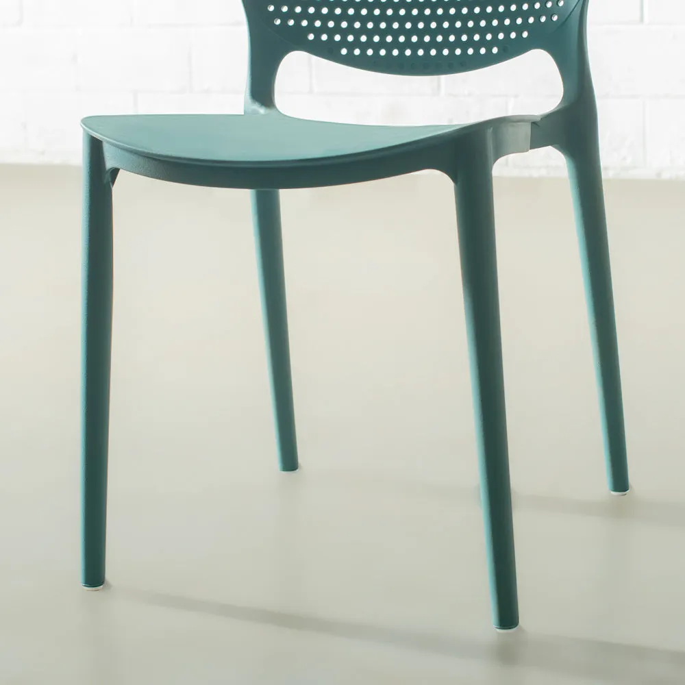 POLKA - Blue UV Resistant Plastic Dining Chair