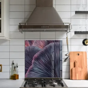 Purple Mushroom | Glass Printed Backsplash for your Kitchen