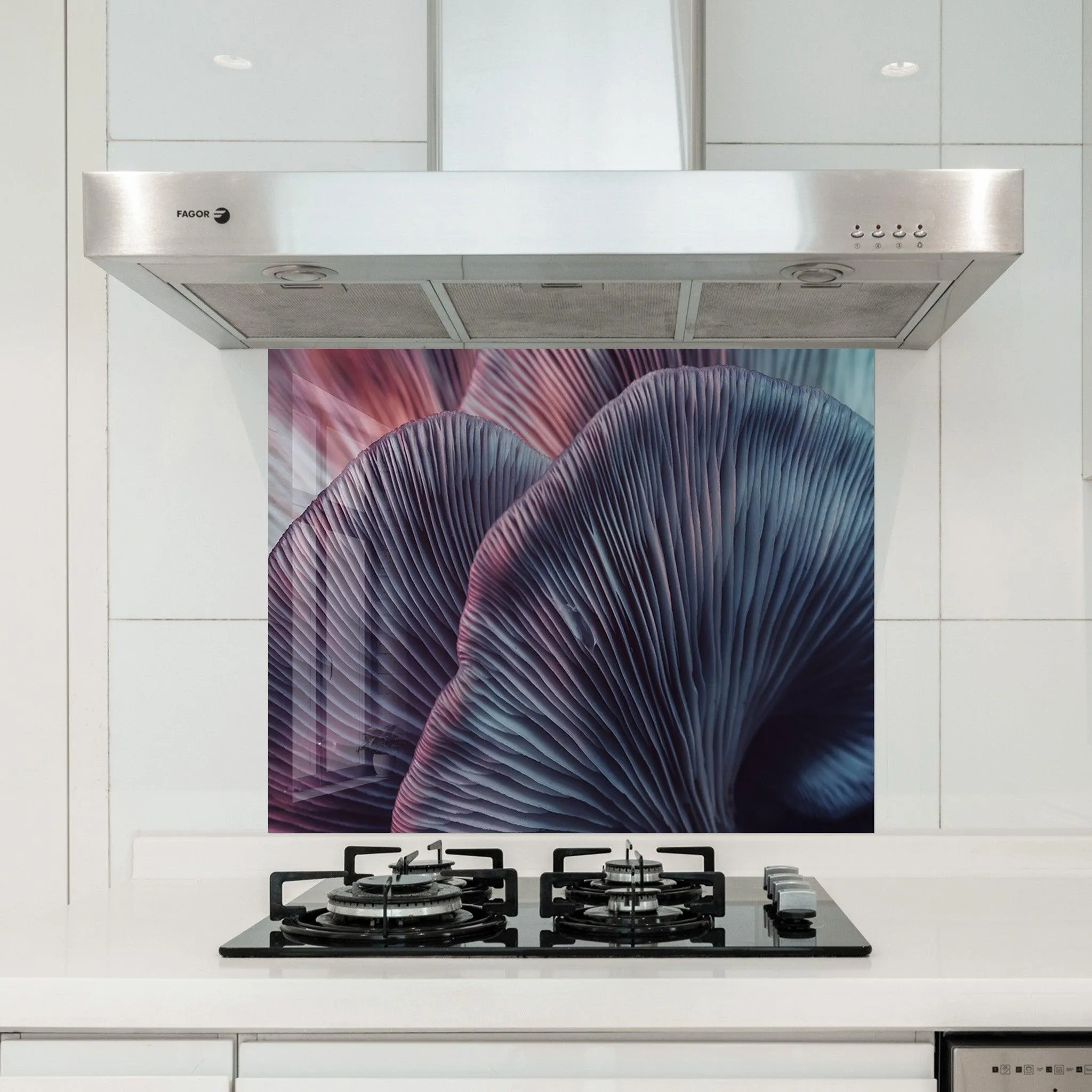 Purple Mushroom | Glass Printed Backsplash for your Kitchen