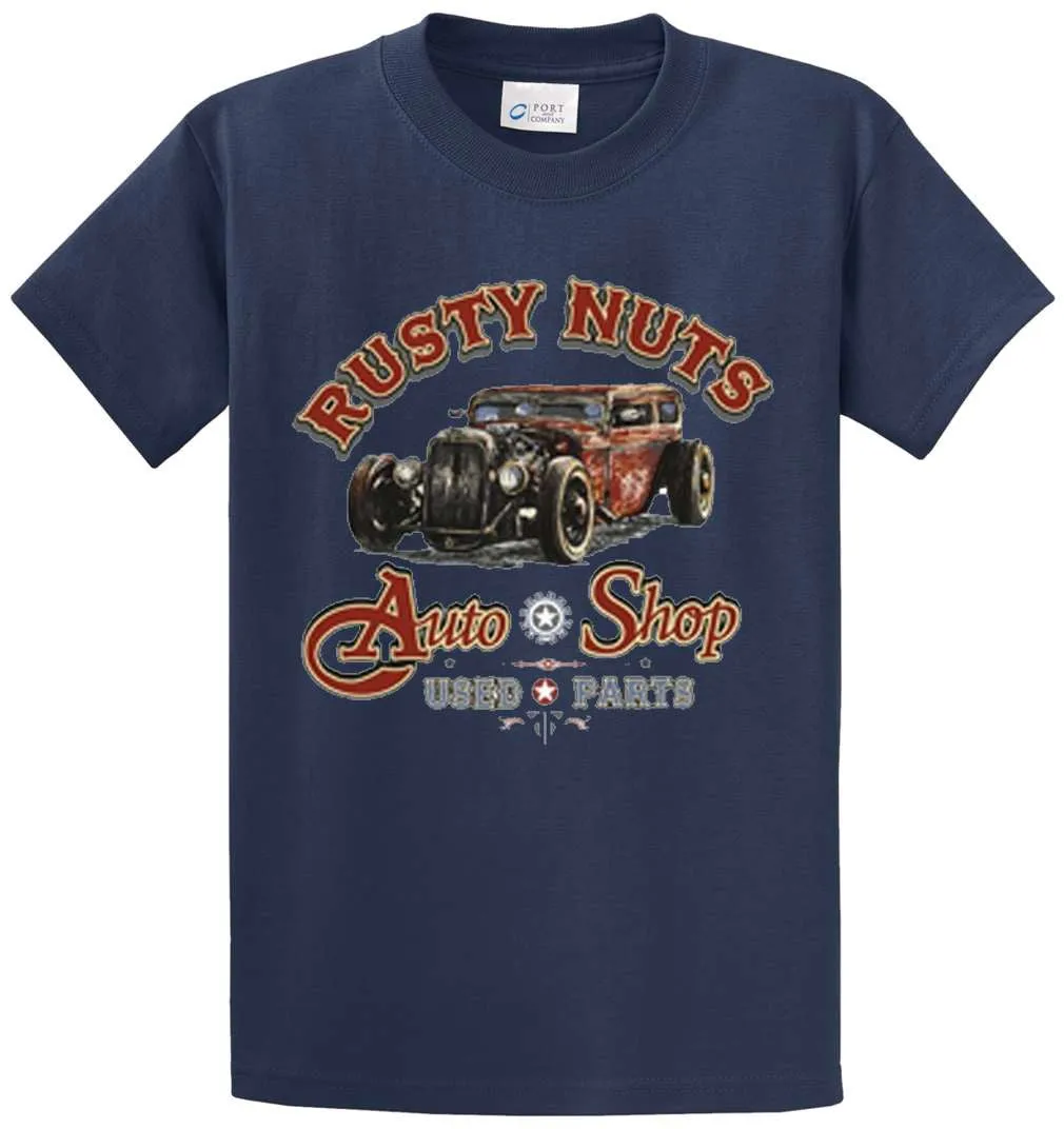 Rusty Nuts Auto Shop Printed Tee Shirt