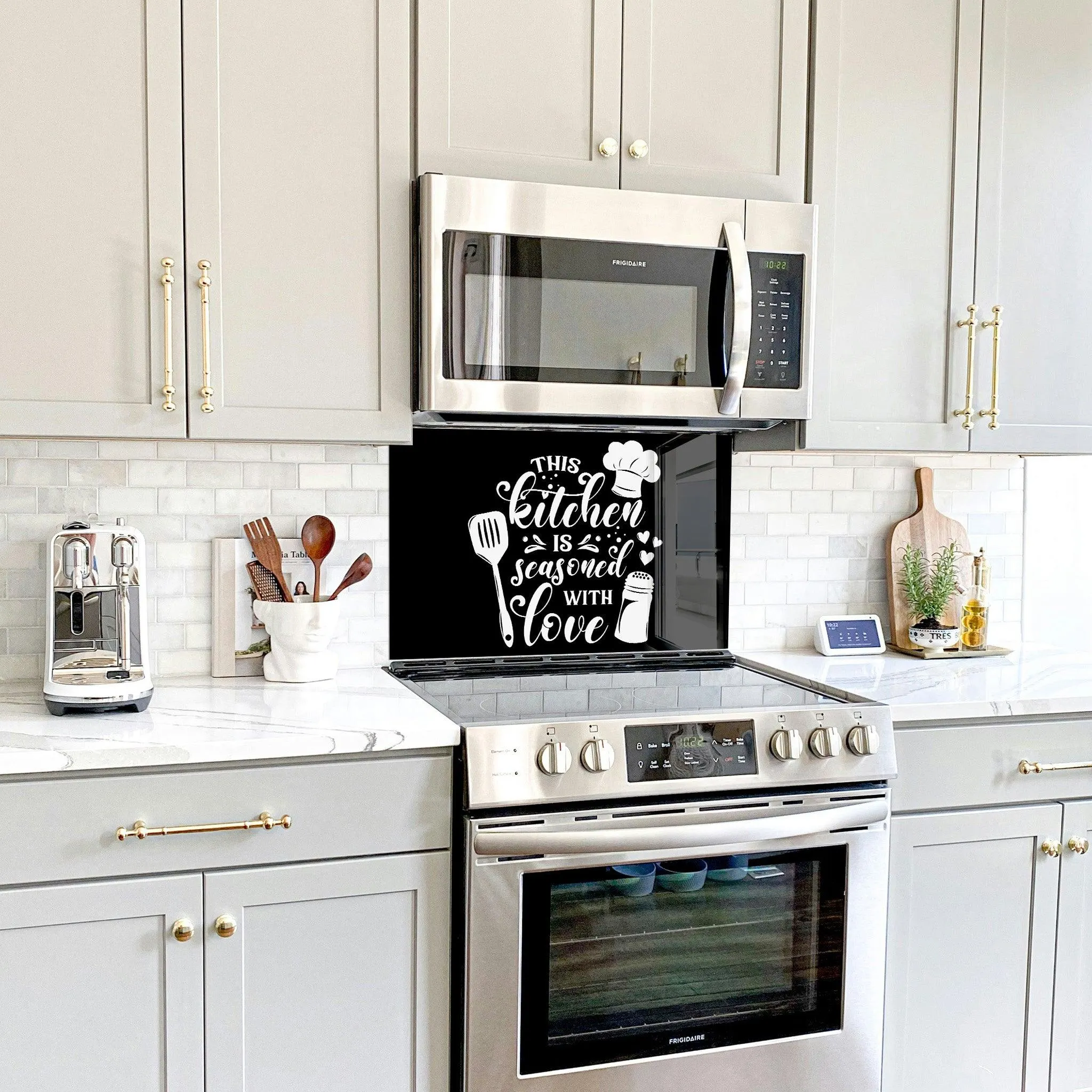 Seasoned With Love | Glass Printed Backsplash for your Kitchen