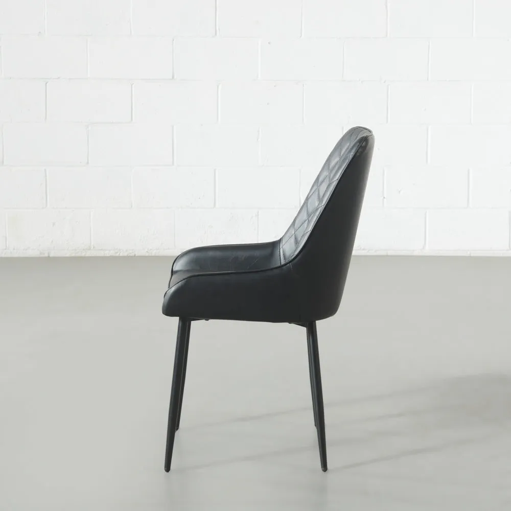 SOHO - Black Vegan Leather Dining Chair