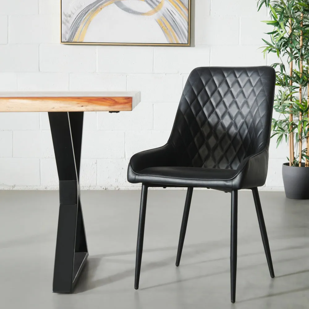 SOHO - Black Vegan Leather Dining Chair