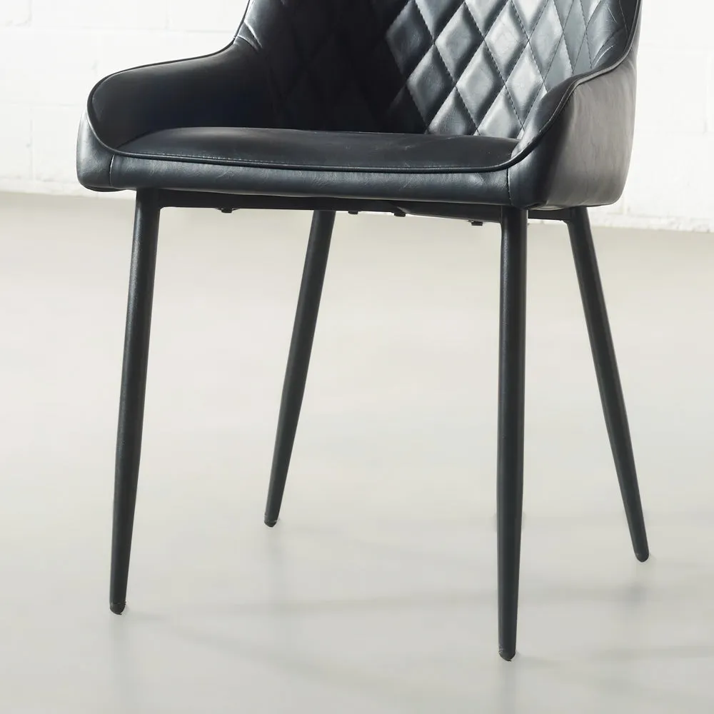 SOHO - Black Vegan Leather Dining Chair