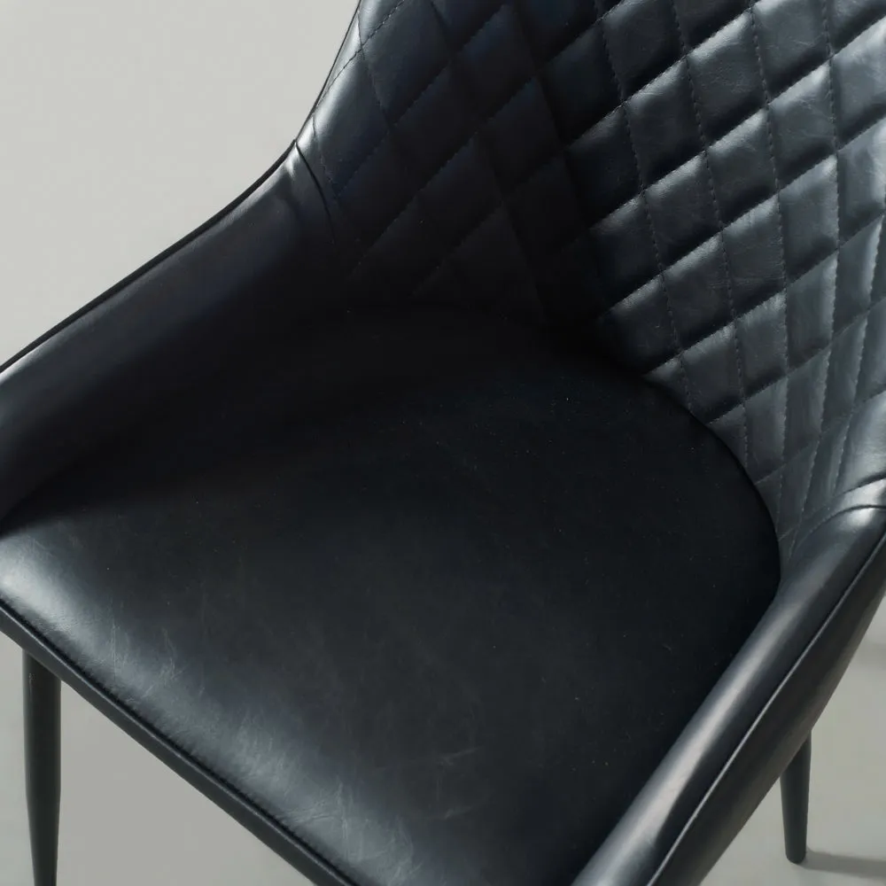 SOHO - Black Vegan Leather Dining Chair