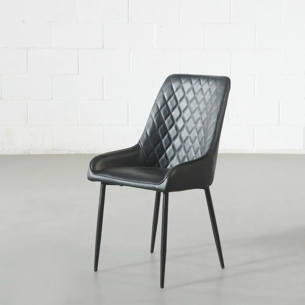 SOHO - Black Vegan Leather Dining Chair