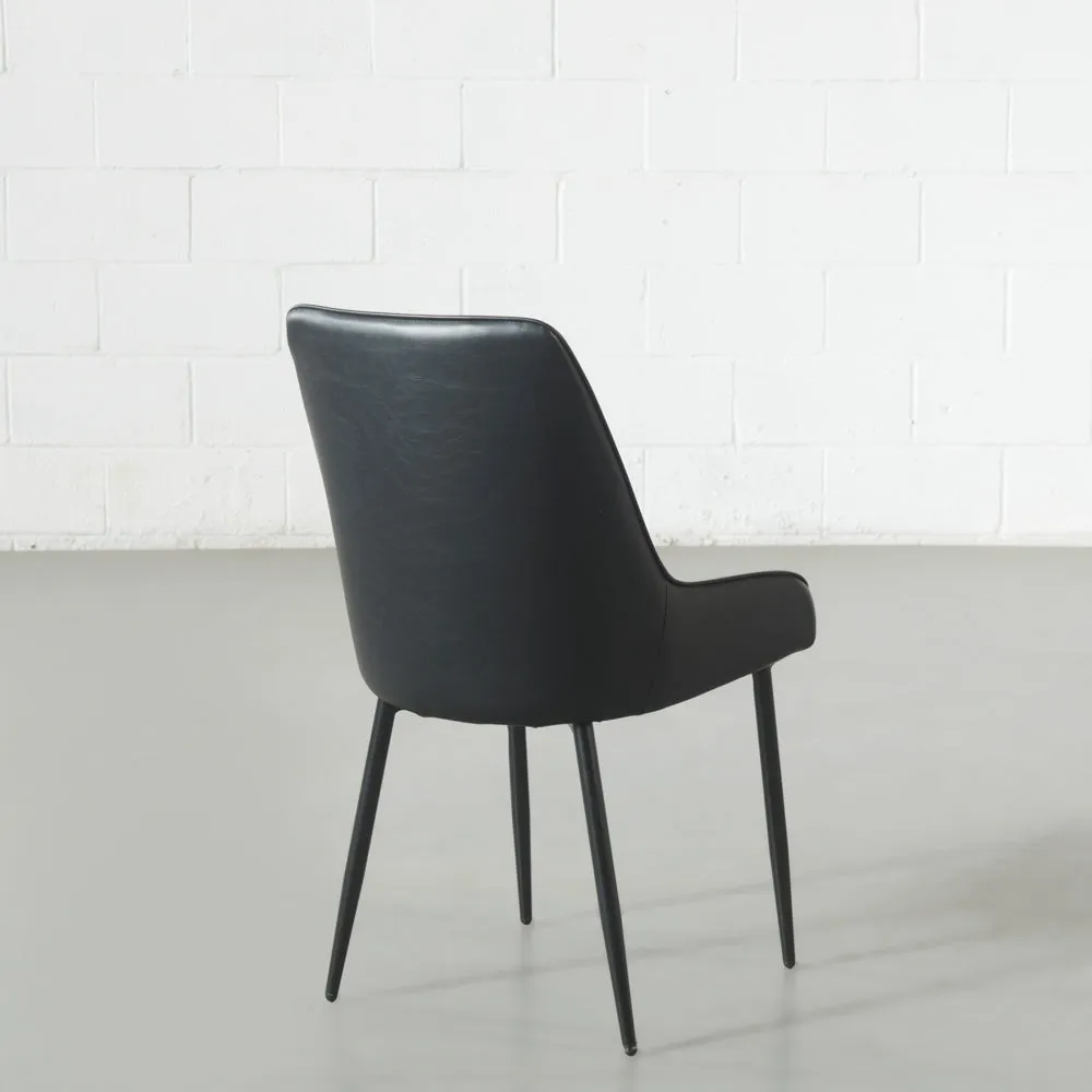 SOHO - Black Vegan Leather Dining Chair