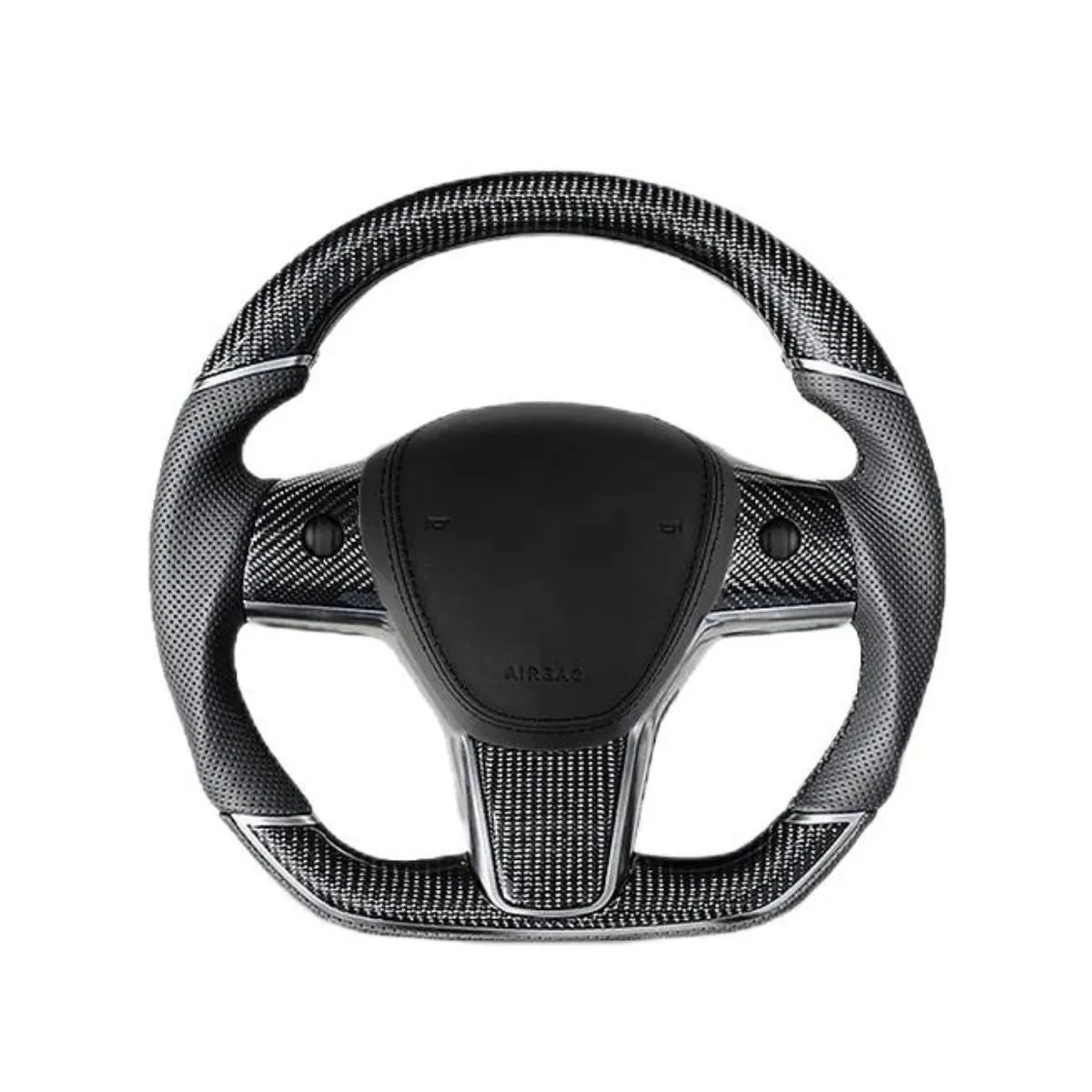 Sport Grip Carbon Fiber Steering Wheel for Tesla Model 3 / Y 【Style 40】