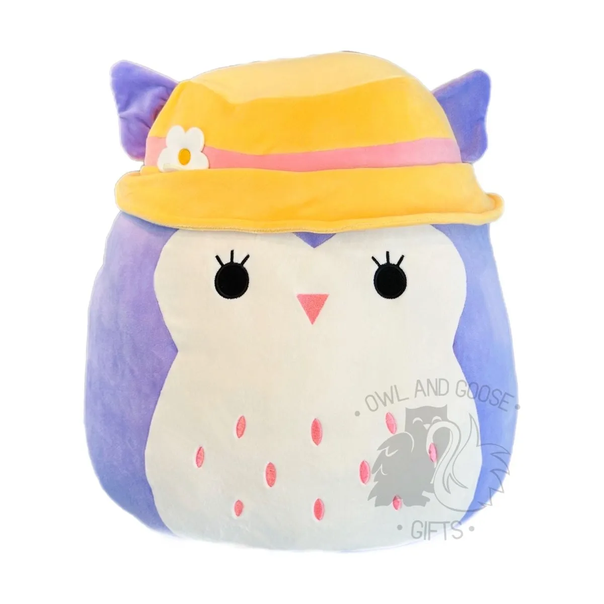 Squishmallow 16 Inch Holly the Owl with Bucket Hat Plush Toy