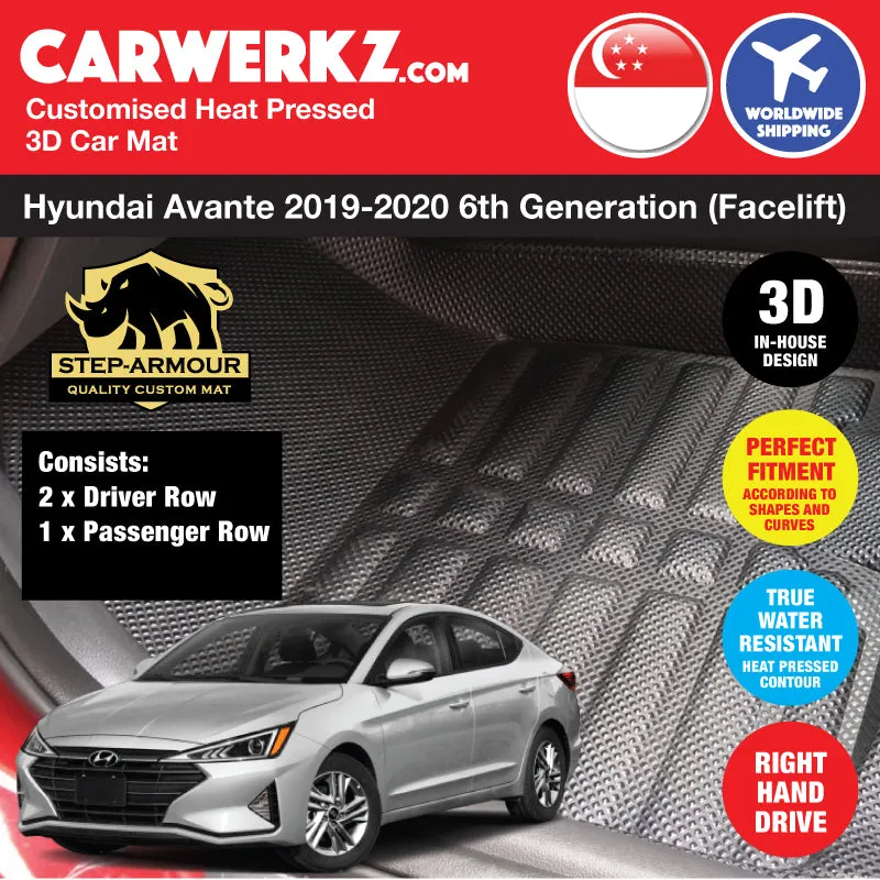 STEP ARMOUR Hyundai Avante Elantra 2019-2020 6th Generation (AD Facelift) Car Customised 3D Car Mat