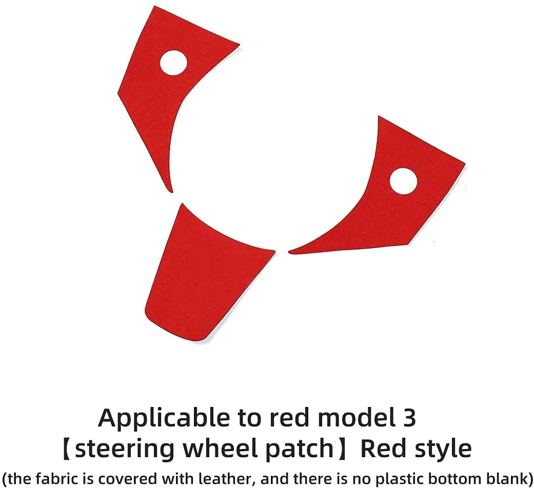 Suede modified steering wheel patch for Tesla Model 3/Y (2017-2024)