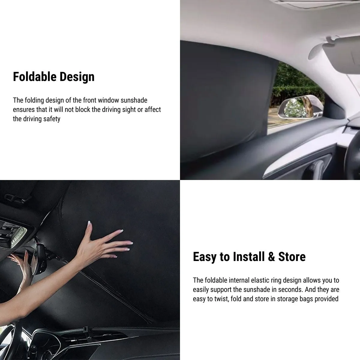 Sunshade Cover UV Blocking for Tesla Model X 2016-2024 (12PCs)