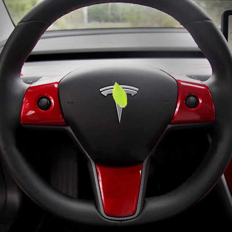 TAPTES Steering Wheel Accent Decals for Tesla Model 3