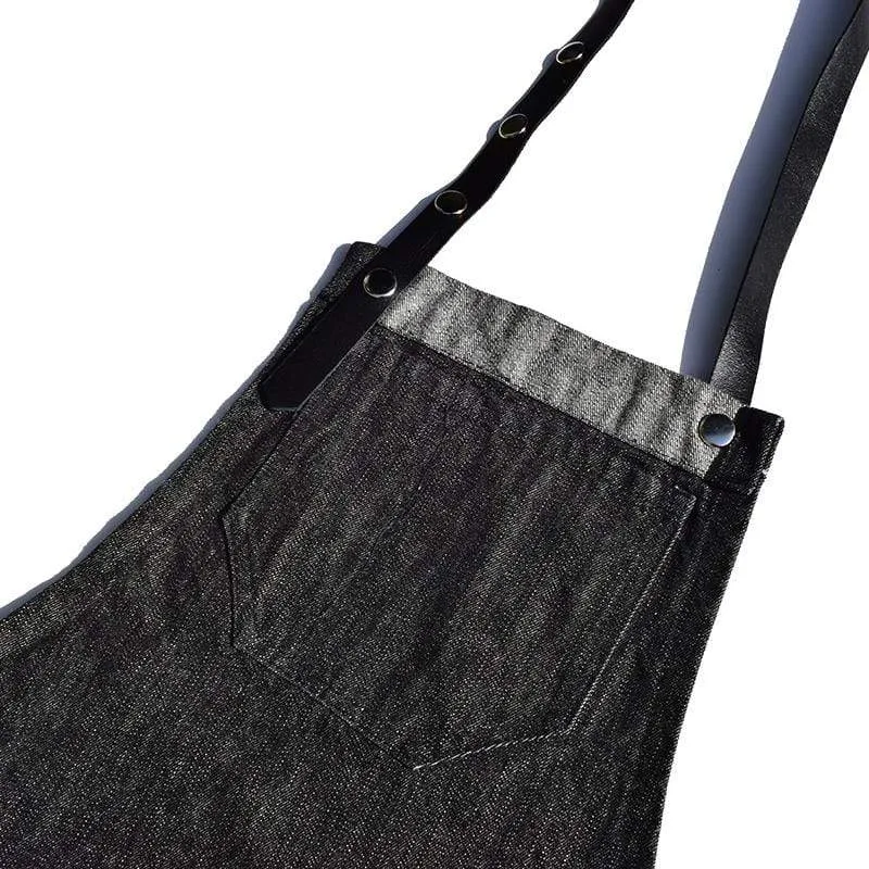 The Lincoln Black Denim Apron