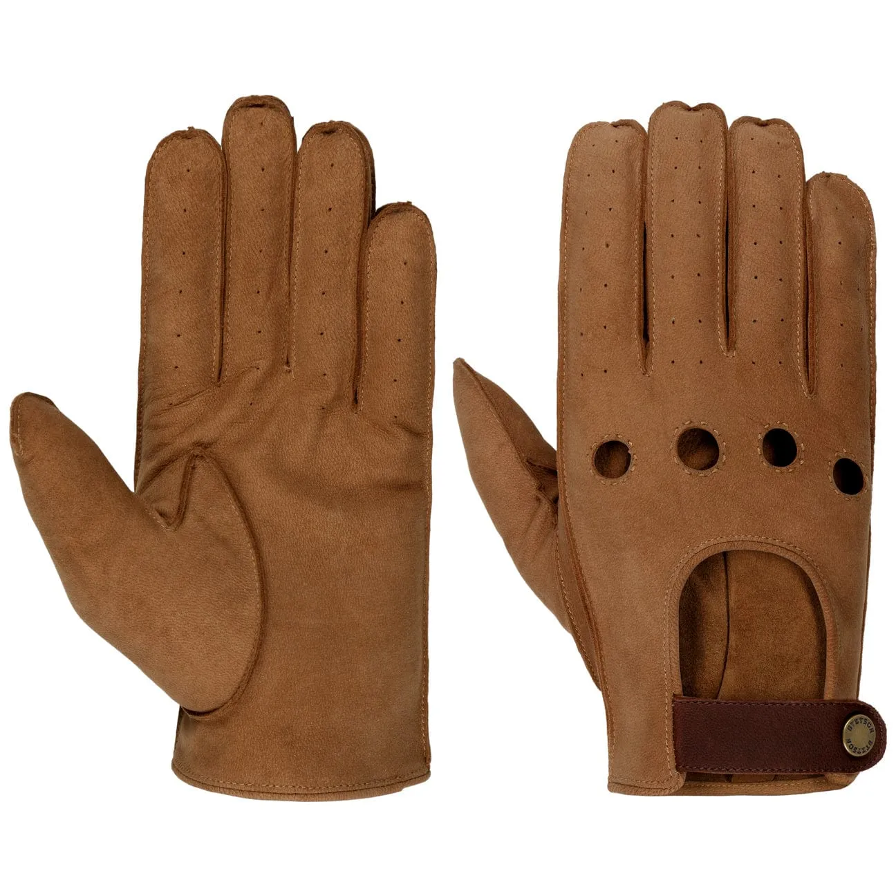 Vented Leather Gloves by Stetson