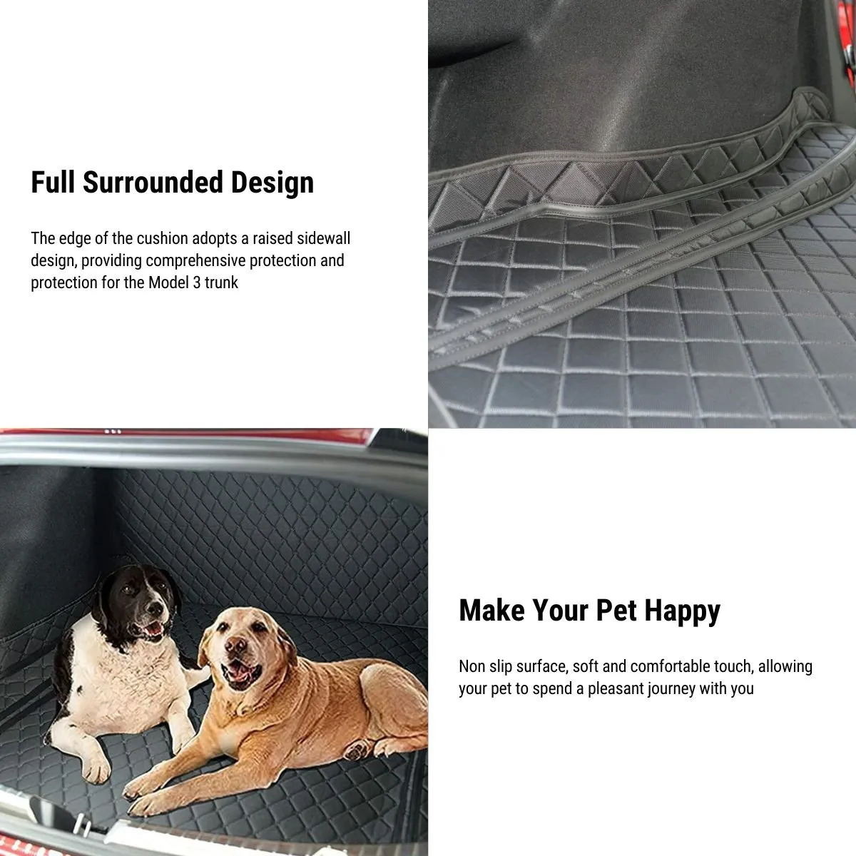 Waterproof Trunk Mat for Pet for Tesla Model 3 2017-2024